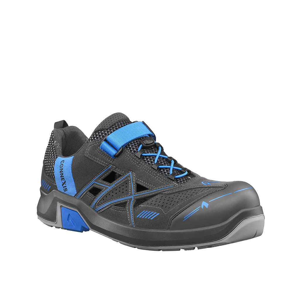 Bild von HAIX®CONNEXIS Safety Air S1 low/grey-blue 630009, Sicherheitshalbschuh S1 mit ESD Ausstattung