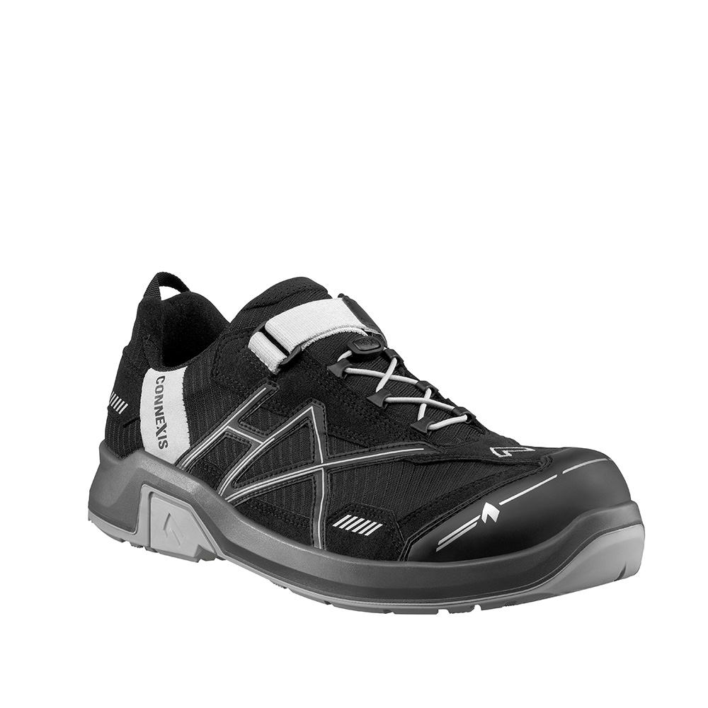 Bild von CONNEXIS® Safety T low black-silver 630004, Sicherheitshalbschuh S1P mit ESD Ausstattung