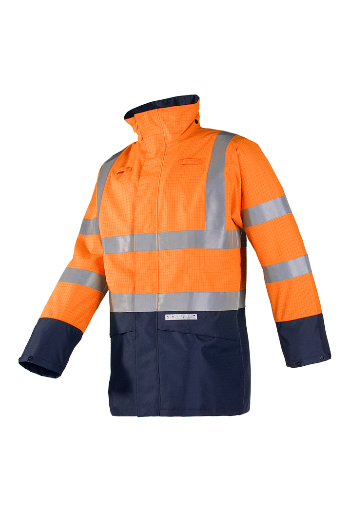 Bild von SIOEN® ELLISTON Flammenhemmende und antistatische Warnschutz-Regenjacke